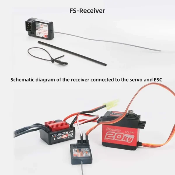 FlySky GT3B FS GT3B 2.4G 3CH transmitter RC System Gun Controller with FS GR3E Receiver For RC Car Boat with LED Screen - Image 5