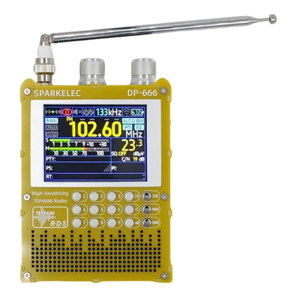 New DP 666 TEF6686 Radio High Sensitivity Full Band FM AM LW MW SW Shortwave ESP32 RDS 2.8 inch IPS LCD - Image 7