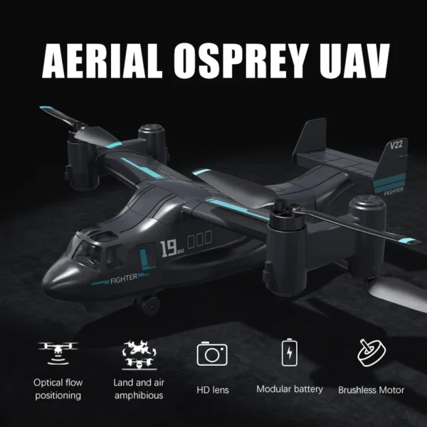 JIKEFUN LM19 Max RC UAV Osprey Helicopter with Camera 4K HD Fly Around Remote Control Drone Brushless Quadcopter Toys for Adults - Image 5