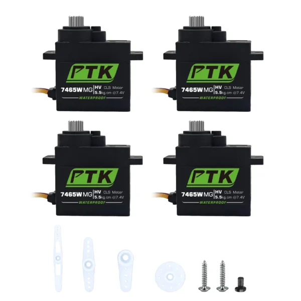 PTK 7465W MG 9g digital servo Metal gear waterproof HV 5kg fixed wing RC Car Helicopter Robot servo 180ﾂｰ 1/8 servo - Image 7