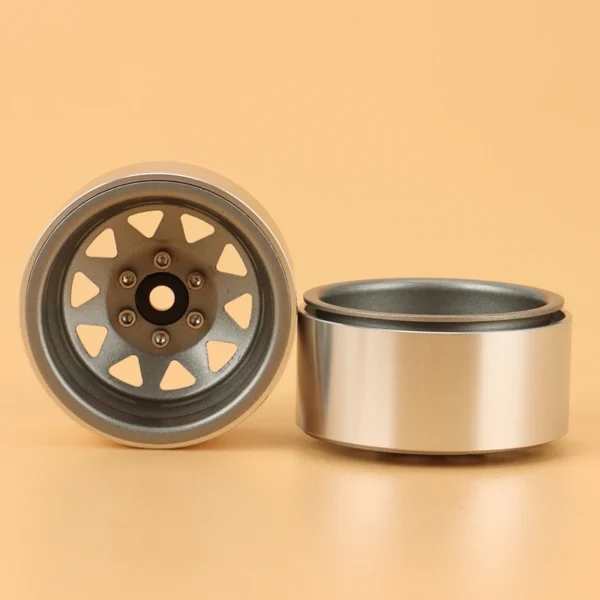 4PCS Deep Dish Wagon 1.9 Metal Beadlock Wheel Hub Rim for 1/10 RC Crawler Axial SCX10 90046 Traxxas TRX4 RC4WD D90 - Image 5