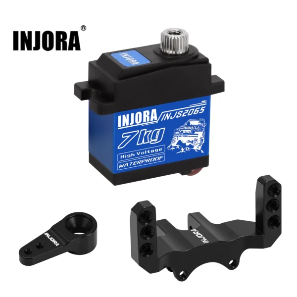 INJORA 7KG Waterproof 2065 Servo with Mount & Arm for 1/24 Axial SCX24