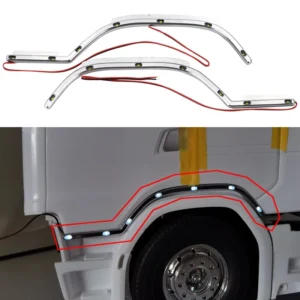 LED 1 Pair Side Lights Under Door Lamp for 1/14 Tamiya RC Truck Scania 770S 56368 Diy Parts