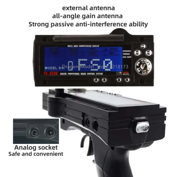 FlySky GT3B FS GT3B 2.4G 3CH transmitter RC System Gun Controller with FS GR3E Receiver For RC Car Boat with LED Screen - Image 3