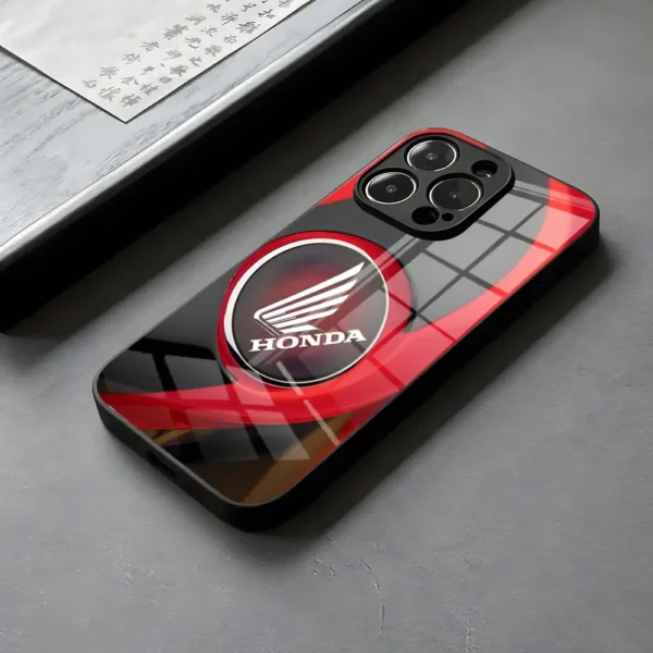 H Hondase Motorcycle Phone Case Glass For Cool IPhone 16 15 14 Pro Max 13 12 Mini 11 X XS XR 8 Plus For Samsung S 25 24 23 22 Co - Image 2