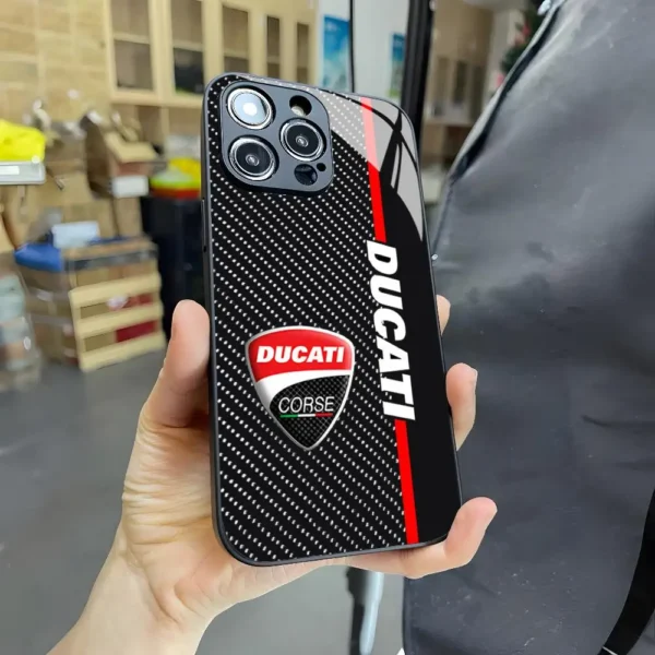 Motorcycle Racing Ducaties Phone Case for Iphone 16 15 14 12 11 13 Pro Max Mini Puls Magnetic attraction glass Cover - Image 5