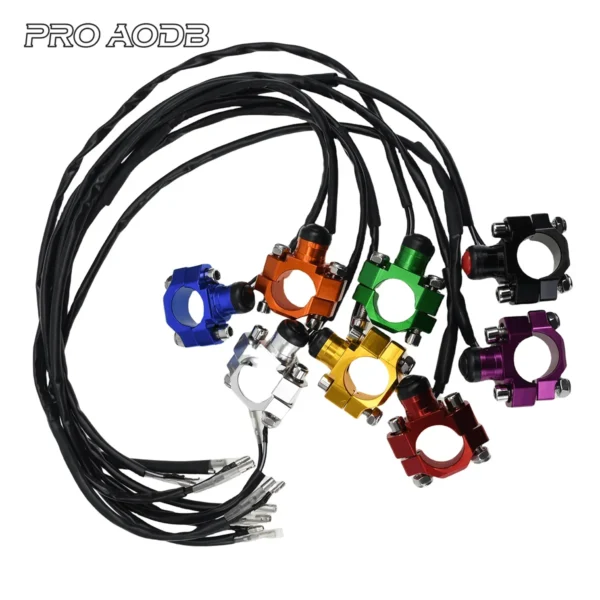 CNC Stop Start Kill Switch Button With Rotating Bar Clamp For YAMAHA KTM HONDA CRF YZF EXC WRF XCF 125 250 Motorcycle Universal - Image 5