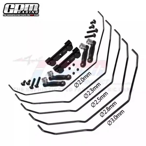 GPM Aluminum 7075 Front / Rear Anti roll Bar 10295 For TRAXXAS 1/8 6S MAXX SLASH Big Rat - Image 4