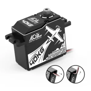 [A80BHMF V2 40kg] AGFRC Aircraft Servo A80BHMF V2 40kg Programmable Steel Titanium Gear Digital Brushless Standard Servo For 30 200CC RC Airplane