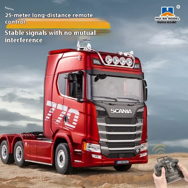 2025 New Remote Control Engineering Vehicle 1501 Scania 770S Trailer Head Alloy Model Boy Toy Gift Four Wheel Drive Light - Image 3
