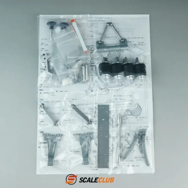 RC Truck Rear Single axle Airbag Suspension System SCALECLUB DDQNXG TY 1 For Tamiya 1 14 RC Truck 770S FH16 Parts Accessories - Image 6