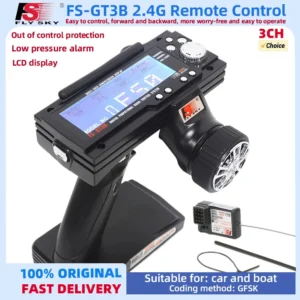 FlySky GT3B FS GT3B 2.4G 3CH transmitter RC System Gun Controller with FS GR3E Receiver For RC Car Boat with LED Screen