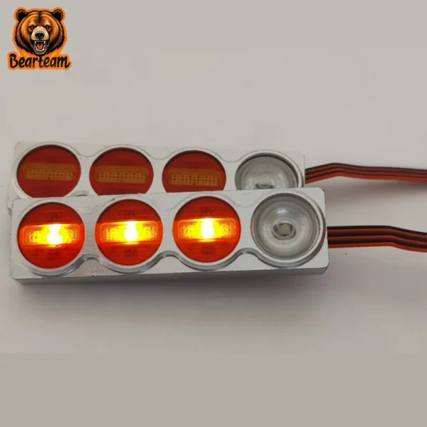 For 1/14 Tamiya RC Truck Car Scania R620 Man 1851 3363 563 DIY Accessory LED Mud Head Taillight