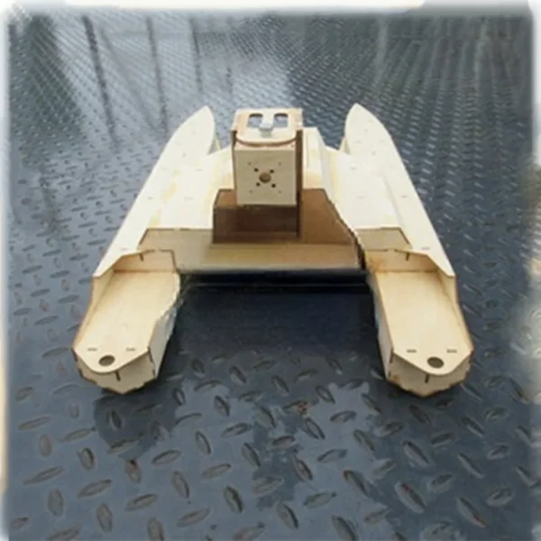 Catamaran Rescue Boat Kit Hand assembled Wooden Remote Control Boat Model Assembly Kit Wooden Boat Model - Image 6