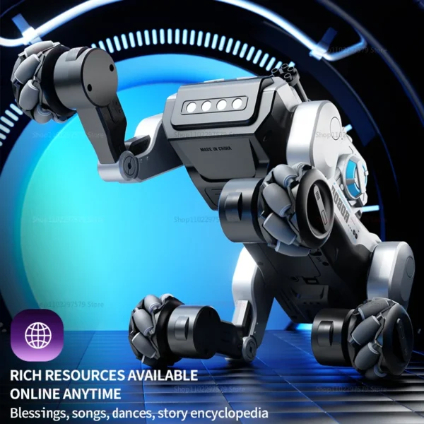 2025 New 2.4G Remote Control Robot Dog with Singing Dancing Follow Mode 360ﾂｰ Rotating launching Cannon Puppy Toys Gifts For Kid - Image 4