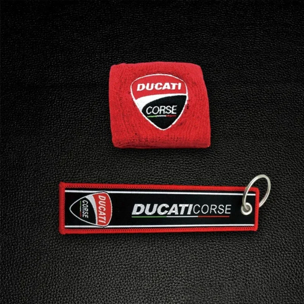 Motorcycle Embroidery Front Fluid Oil Brake Reservoir Sock Cover for Ducati Monster Panigale Diavel Superleggera V4 V2 Scrambler - Image 6