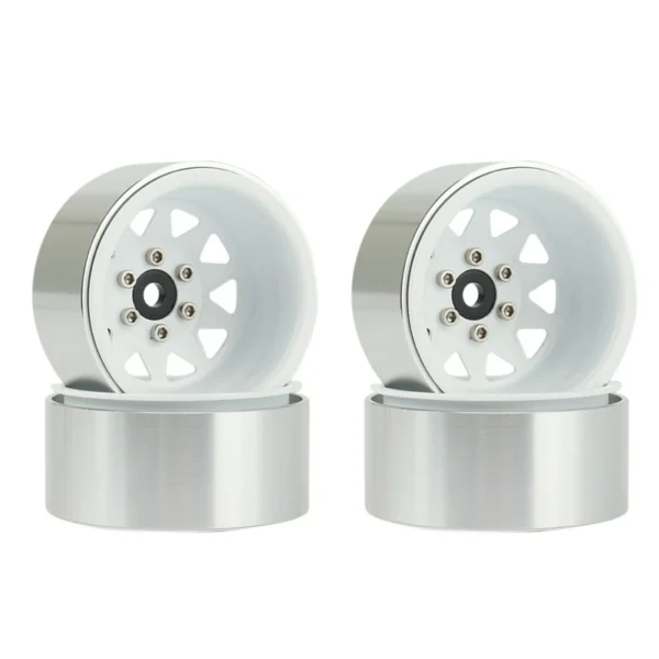 4PCS Deep Dish Wagon 1.9 Metal Beadlock Wheel Hub Rim for 1/10 RC Crawler Axial SCX10 90046 Traxxas TRX4 RC4WD D90 - Image 8