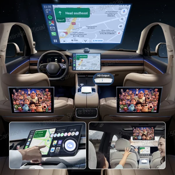 2025 Carlinkit 8G+128G Smart CarPlay Ai Box Android 13 Qualcomm SM6225 660 8 Core Wireless Android Auto&CarPlay GPS For YouTube - Image 4