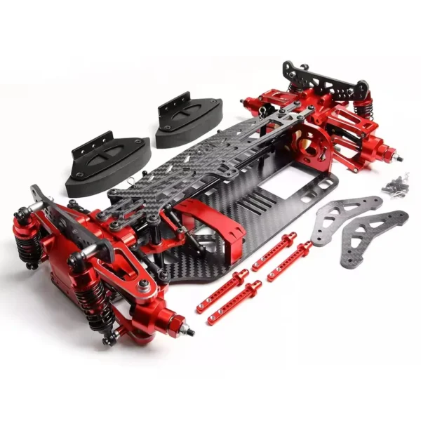 TT01 1/10 Aluminum Carbon Fiber Frame Chassis Upgrade RC Chassis Shaft Drive Touring Car for Tamiya TT01 Frame Kit Shaft Drive - Image 6