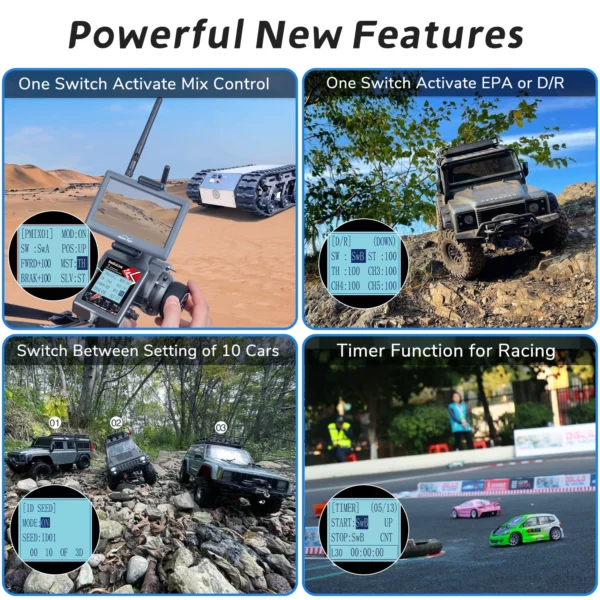Radiolink RC6GS V3 2.4G 7 Channel Radio Transmitter with R7FG Receiver Gyro Telemetry Included Remote Controller for RC Car Boat - Image 4