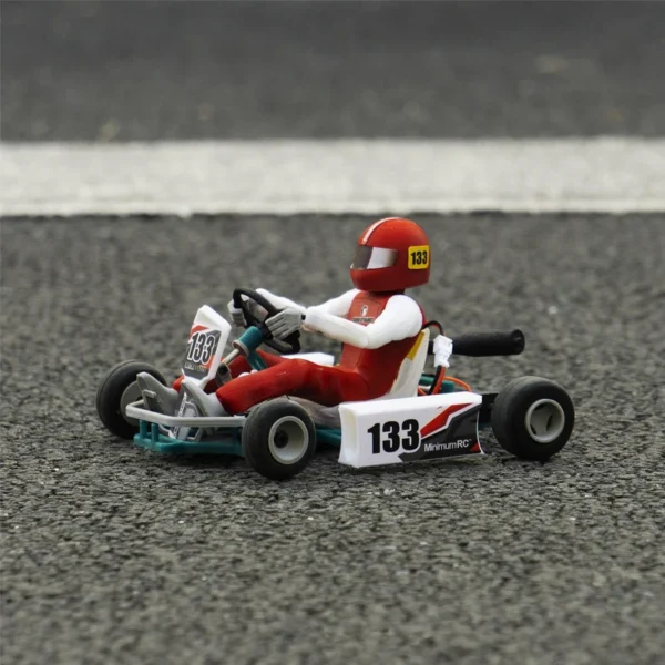 Minimum RC Sengi Kart 80 /Retro Racer Micro Scale RC Car Go Kart Complete One includes Everything - Image 3