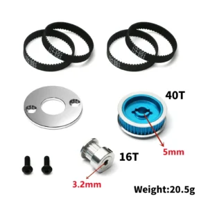 TT02 Low Noise Belt Drive 16T 40T Transmission Gears System DIY Modify Upgrade Parts for Tamiya TT02 TT 02 1/10 RC Car