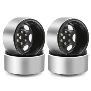 RC 4pcs Metal Deep Dish 1.9” Beadlock Wheel Rim Negative Offset for 1/10 RC Crawler Car Axial SCX10 Pro Capra Traxxas TRX4 D90