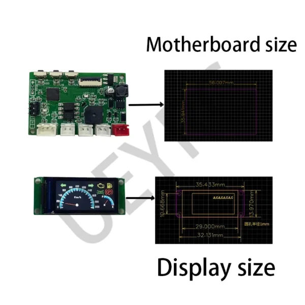 RC Crawler Car LED Linkage Color Display Simulation LCD for 1/10 Traxxas TRX4 Defender Axial SCX10 III RC4WD D90 YIKONG 4083 - Image 2