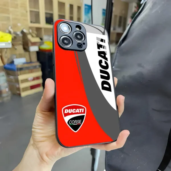 Motorcycle Racing Ducaties Phone Case for Iphone 16 15 14 12 11 13 Pro Max Mini Puls Magnetic attraction glass Cover - Image 6