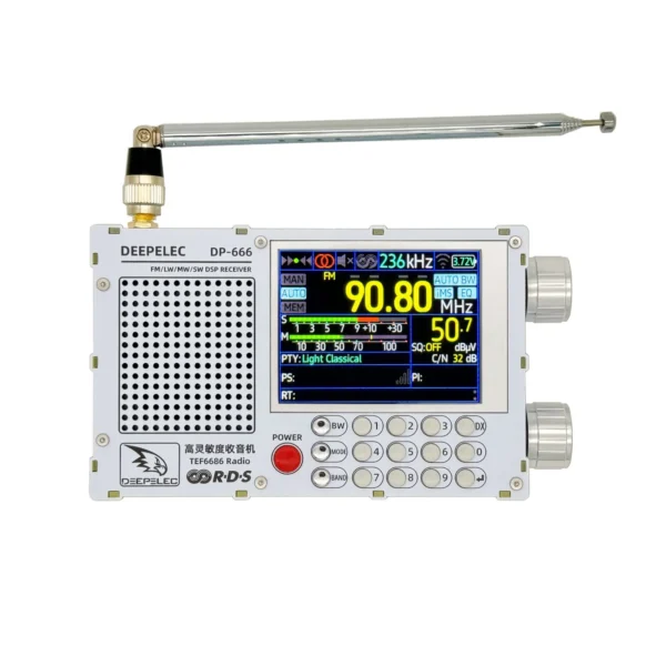 DP 666 TEF6686 Radio High Sensitivity Full Band FM AM LW MW SW Shortwave ESP32 RDS 2.8 inch IPS LCD DEEPELEC - Image 4