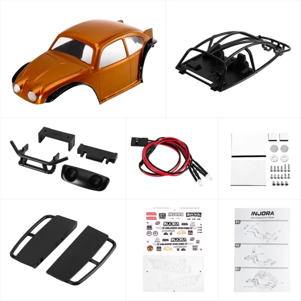 INJORA BUG18 Body with Interior for 1/18 INJORA TRX4M Universal LCG Chassis - Image 4