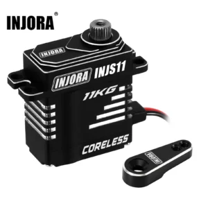 INJORA INJS11 High Voltage Coreless Servo with Aluminum Mount & Horn for 1/18 HPI Venture18