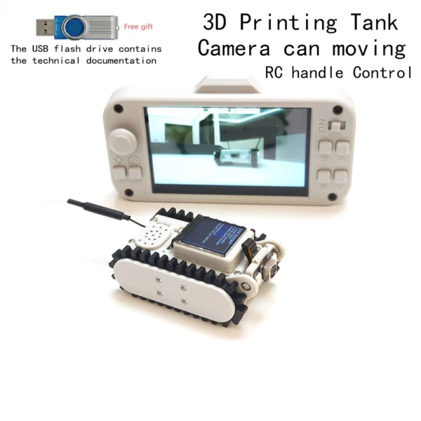 [Adjust and handle] Esp32 Remote Control Tank Model Metal Chassis Tractor Crawler Balance Car Mount Truck Robot Chassis for Wifi RC Scout Robot Car