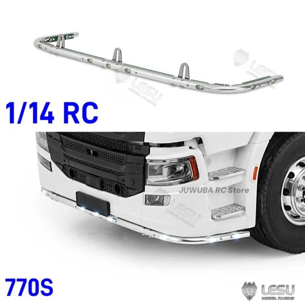 1/14 RC Toy Truck 770S Low Bar LED Aluminum Alloy Light LESU S 1252 A For Tamiya 1/14 Rc Tractor Truck 770S Parts Accessories