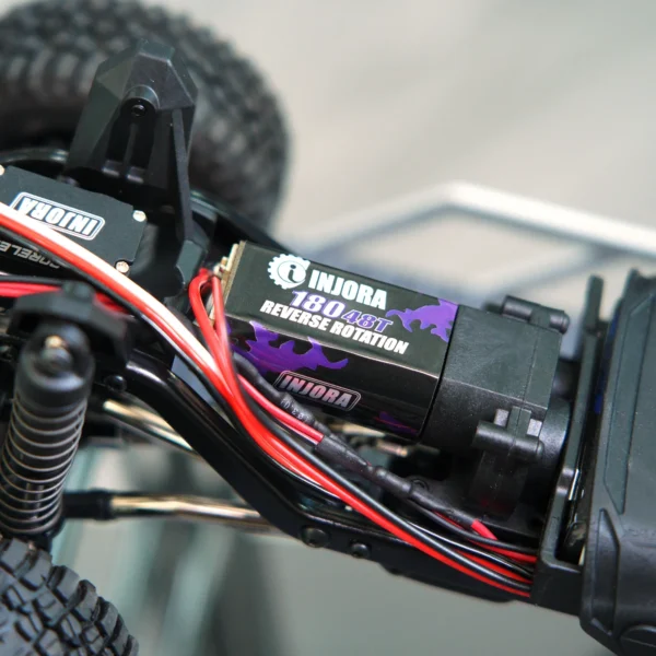 INJORA 180 Brushed Motor 48T 55T with Stainless Steel Pinion for 1/18 RC Crawler TRX4M Upgrade (INM11) - Image 6