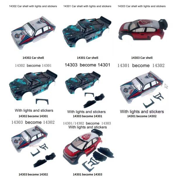 MJX RC Hyper Go Remote Control Car Parts For 14301 14302 14303 Modified Accessories Car shell and car shell change - Image 9