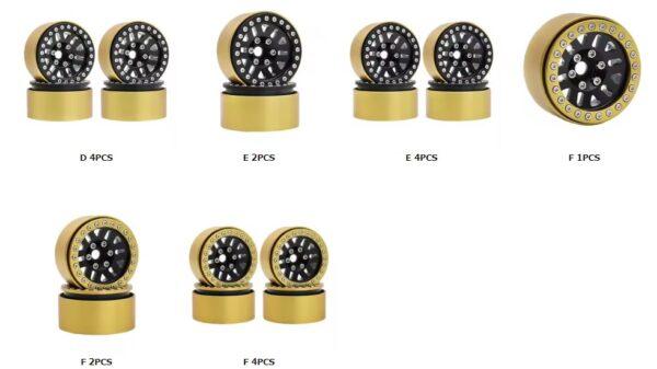 240g/1Pcs Brass Heavy 1.9Inch Beadlock Wheel Rim Hub for 1/10 RC Crawler Car TRX4 TRX6 Axial SCX10 III AXI03006 YK4082 - Image 9