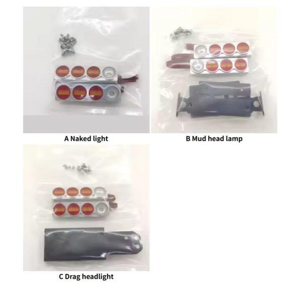 For 1/14 Tamiya RC Truck Car Scania R620 Man 1851 3363 563 DIY Accessory LED Mud Head Taillight - Image 8