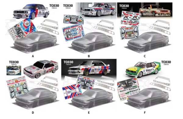1set E30 M3 Sport Evolution 1/10 drift RC PC body shell 190 width Transparent clean no painted drift body RC hsp hpi trax Tamiya - Image 5