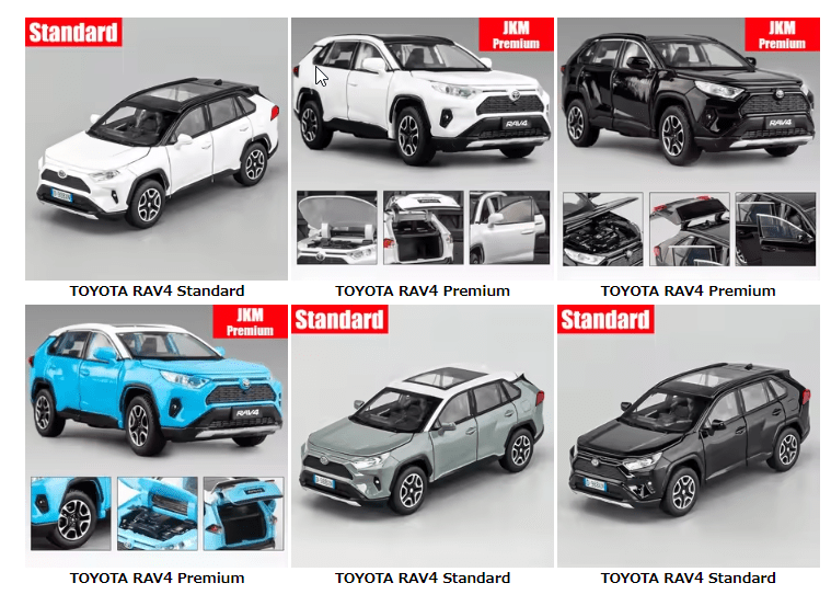 1/32 Toyota RAV4 SUV Off-Road Toy Car  JKM Diecast Metal Model Sound &  Light Doors Openable Educational Collection Gift For Boy - Image 5