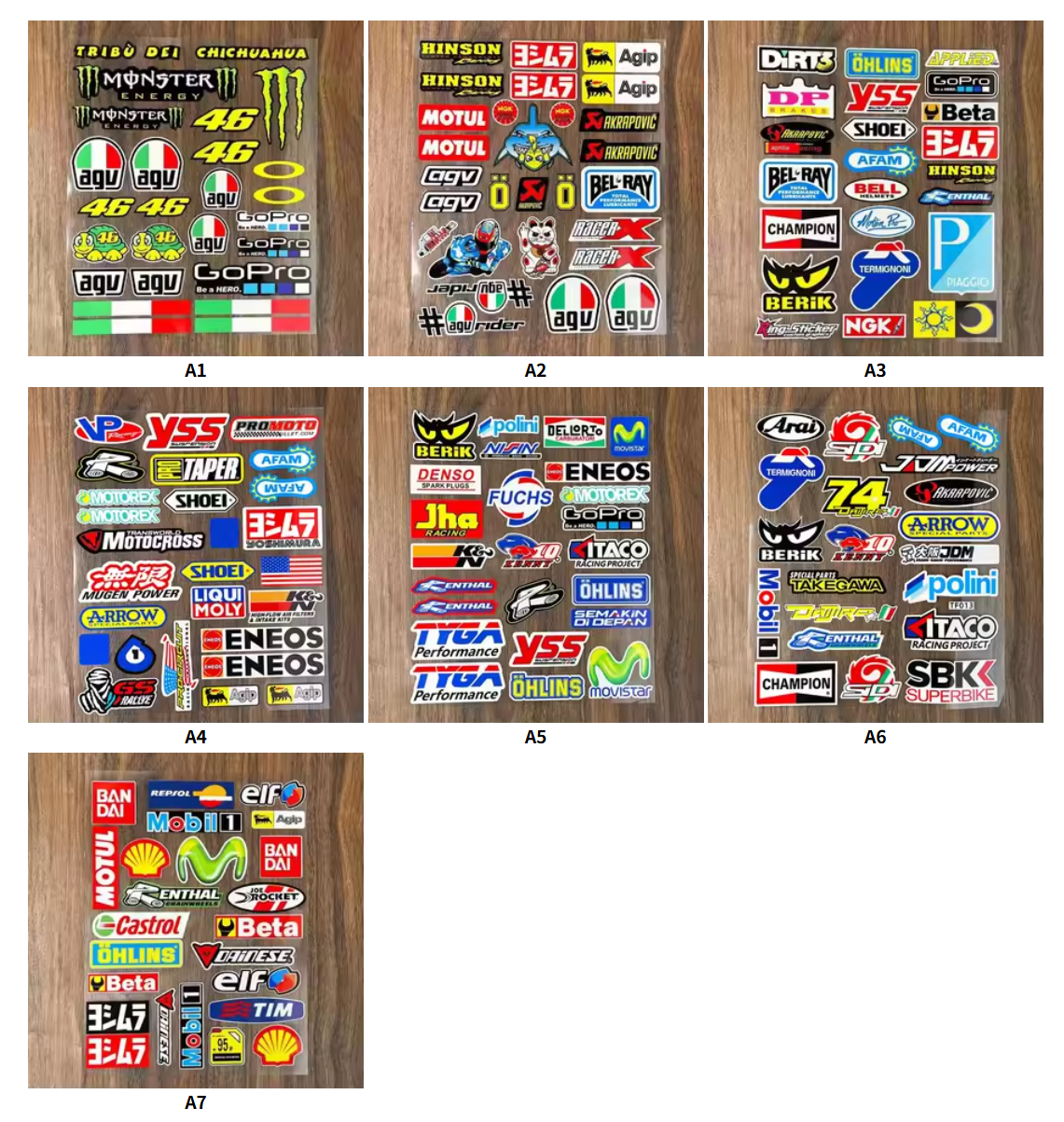 Sponsor Decals Reflective Waterproof Car Stickers Motorcycle Scooter Bicycle Bumper Modification Helmet Trunk Tail Box Decor - Image 5