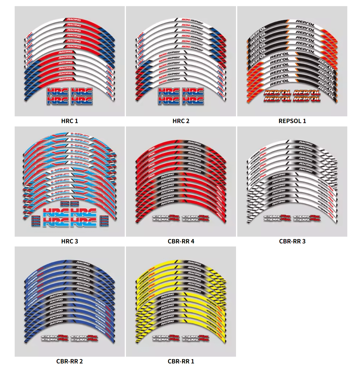 17inch Wheels Hub Stickers Motorcycle Accessories Reflective Decals Stripes For Honda HRC REPSOL CBR 250RR 400RR 600RR 1000RR - Image 5