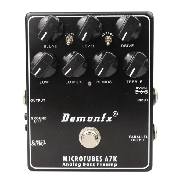 [A7K] NEW Demonfx High Quality Guitar Bass Effect Pedal Overdrive Distortion Compressor Delay Chorus AutoWah Pedal