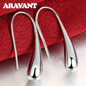 Aravant 925 Silver Teardrop/Water drop/Raindrop Dangle Earrings For Women Valentine Gifts Fashion Jewelry