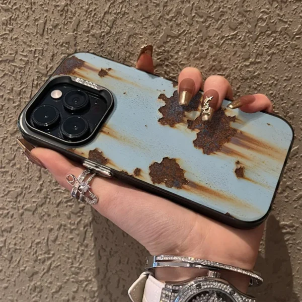 Retro Industrial Style Rusty Phone Case for IPhone 16 15 14 13 12 11 Pro Max Mini X XR XSMAX 8 7 Plus Anti Fall Matte Back Cover - Image 4