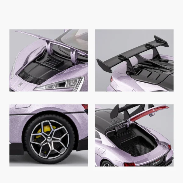 1:24 BYD Look UP U9 Supercar Alloy Die Cast Toy Car Model Sound and Light Children's Toy Collectibles Birthday gift - Image 5