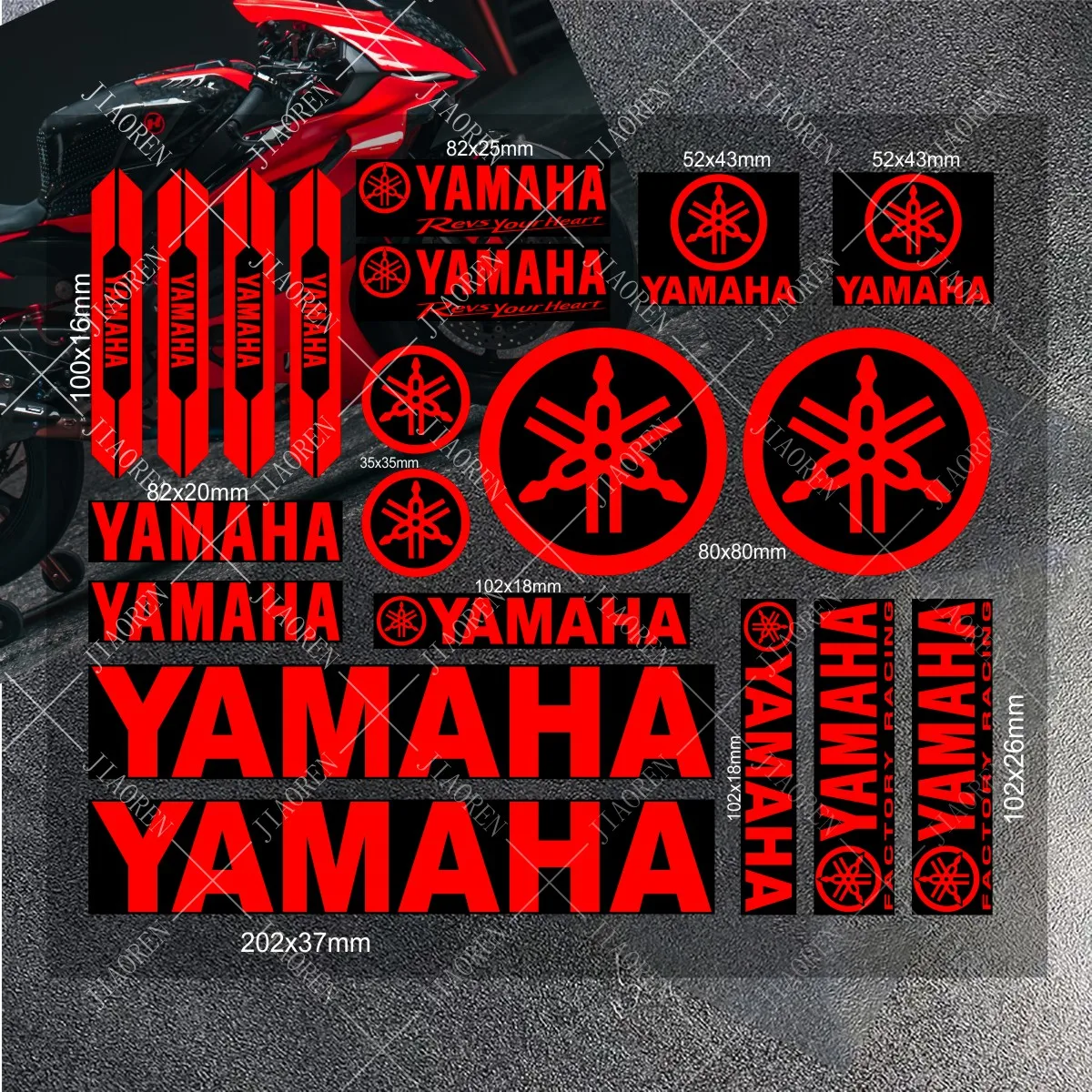 Vinyl Motorcycle Sticker YAMAHA stickers logo decal YAMAHAS Bike Helmet car MT 07 09 R1 R3 R6 NMAX TMAX XMAX TENERE 700 JOG - Image 10