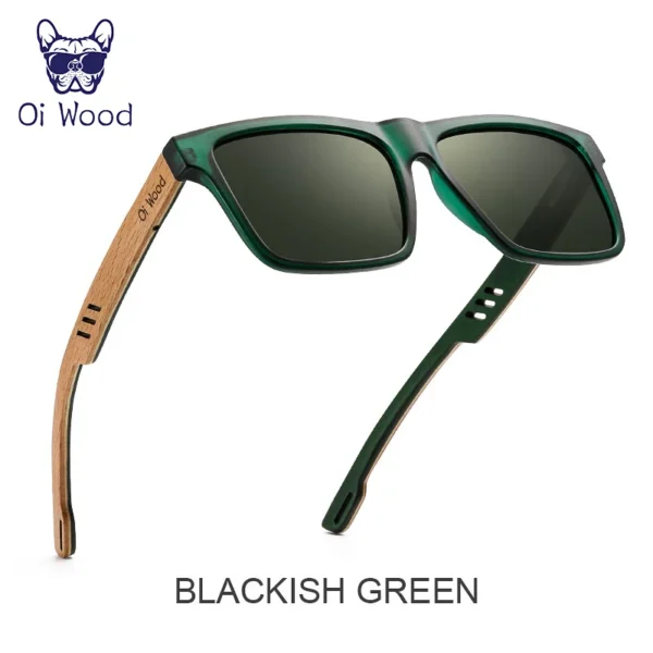 Oi Wood New High Quality Square Sunglasses For Men Polarized UV400 Fashion Sunglass Mirror Sport sun glasses Driving oculos - Image 8