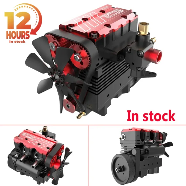 TOYAN FS L200AC Twin cylinder Nitro Engine Model 7CC Four stroke Inline Air cooled Engine Model KIT Version Metal Engine Toy - Image 2
