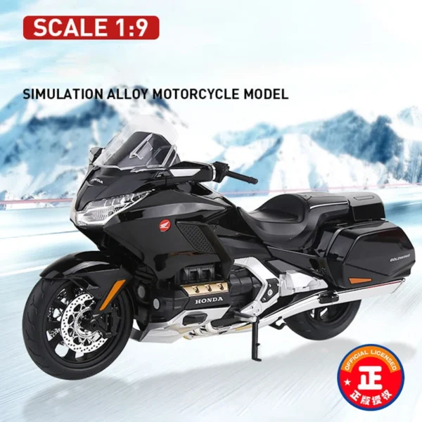 1:9 Honda Gold Wing Tour GL1800 Alloy Die Cast Motorcycle Model Vehicle Collection Sound and Light Off Road Autocycle Toys Car - Image 4